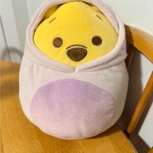 Winnie the pooh in bunny costume squishmallow
